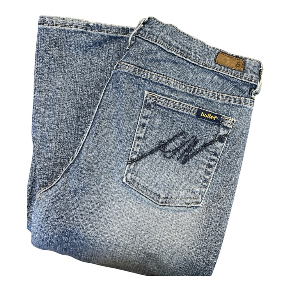 Classic Y2K Women's Low Rise Slim Flare Jeans 98% Cotton Denim 32 x 31 - Picture 5 of 16